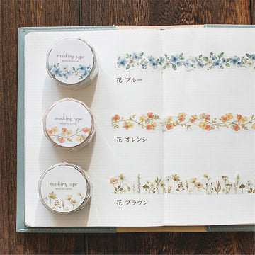 Mind wave | Die Cut Palette Flower Orange Washi Tape