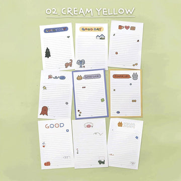 Iconic | Doodle Cream Yellow Notepad