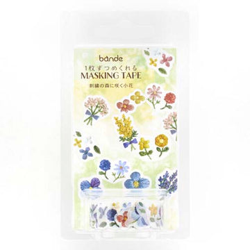 Bande | Pegatinas en Rollo Embroidery Forest Small Flowers Blooming