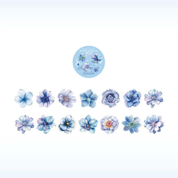 Candy Poetry | Pegatinas en Rollo Flower Letter Blue Secret Realm
