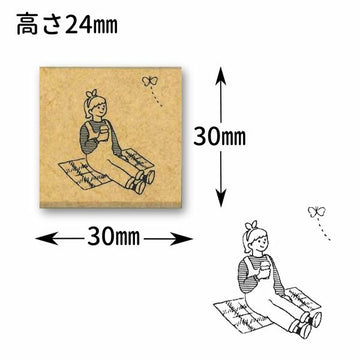 Kodomo No Kao | Fudan No Hanko Girl Picnic Stamp
