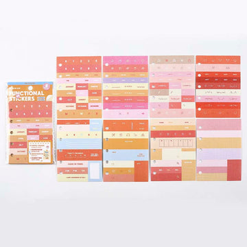 Note for | Red functional stickers set