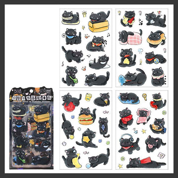 2ABC | Set de Pegatinas Soft And Cute Cat Little Night Elf (4pc)