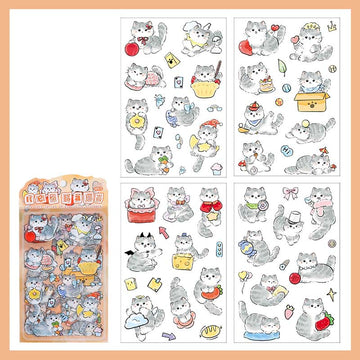 2ABC | Set de Pegatinas Soft And Cute Cat Red Baby (4pc)