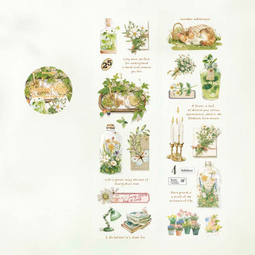 Mo Card | Green Oxygen Plant Series Natural Notes PET Tape
