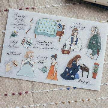 La Dolce Vita | Life of Journal Woman Transfer Stickers (2pc)