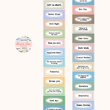 Mo Card | Pegatinas en Rollo Monologue Of Time Back To Time