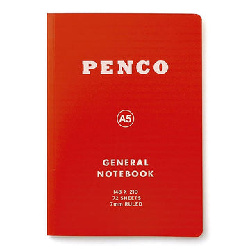 Penco | Soft PP Notebook A5 Red (Striped)