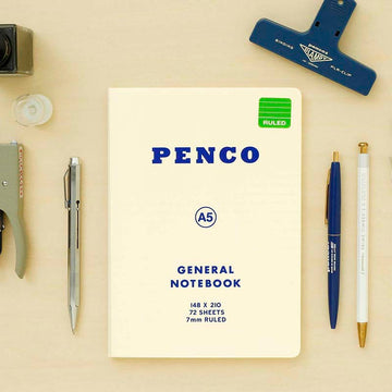 Penco | Soft PP Notebook A5 White (Striped)