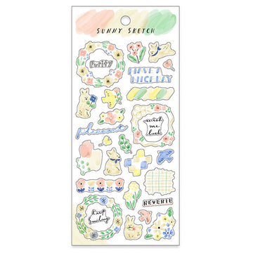 Mind wave | Sunny Sketch Beige stickers