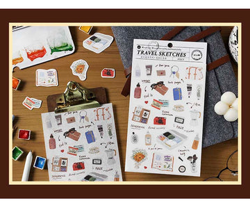 Infeel.me | Travel Sketches My Luggage Stickers