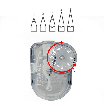 Kutsuwa | Transparent T'Gaal Adjustable Pencil Sharpener