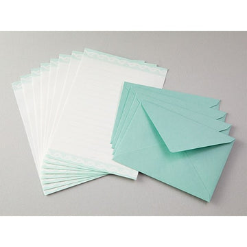 Midori | Aqua Letterpress Letter Set