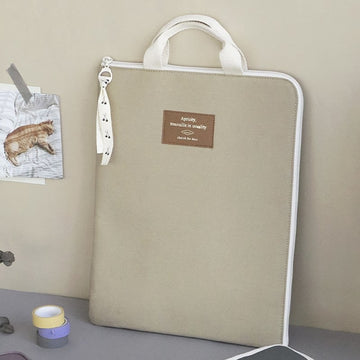 iconic | Beige Cottony Computer Bag