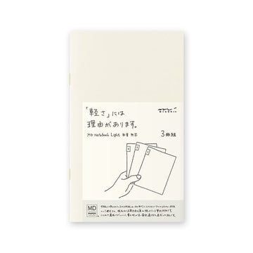 Midori | Set of 3 Notebooks MD Midori Notebook Light B6 Slim Blank
