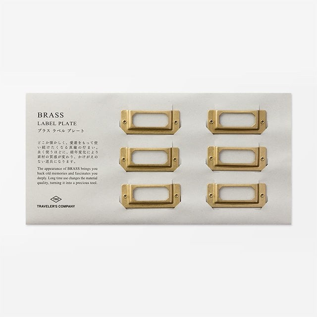 Traveler's Company | Placas de Rótulo Brass Label Platem