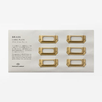 Traveler's Company | Placas de Rótulo Brass Label Plate