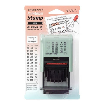 Midori | Rotary Stamp with Cat Date