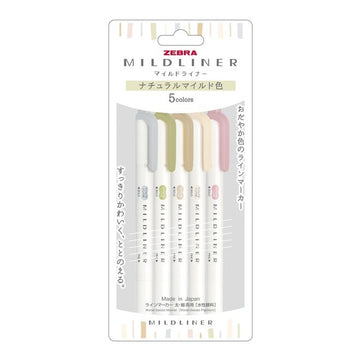 Zebra | Pack de Subrayadores Mildliner Natural (Nuevos Colores)