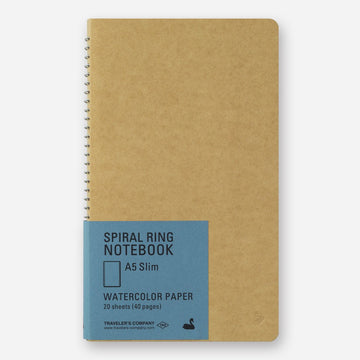Traveler's Company | Cuaderno con Espiral A5 Slim Papel Acuarela
