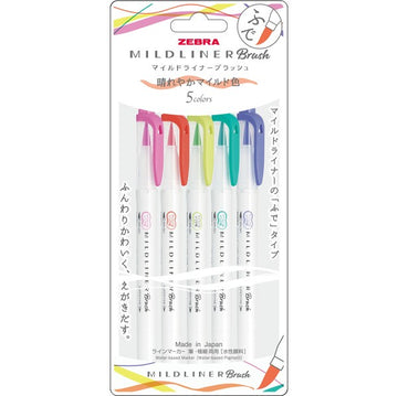 Zebra | Pack de Rotuladores Pincel Mildliner Bright (Nuevo Packaging)