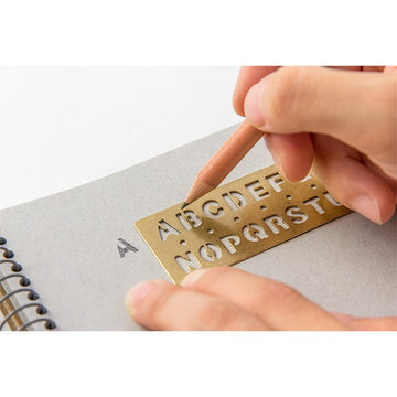 Traveler's Company | Bookmark Brass Template Alphabet