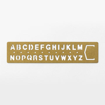 Traveler's Company | Marcapáginas Brass Template Alphabet