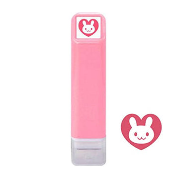 Kodomo No Kao | Mini Sello Entintado Conejo Rosa