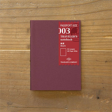 Traveler's Company | Recambio Passport 003 Cuaderno Liso