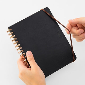 Midori | Ring Notebook WM Grain B6 Black