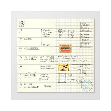 Traveler's Company | Recambio Regular 019 Planificador Semanal + Notas