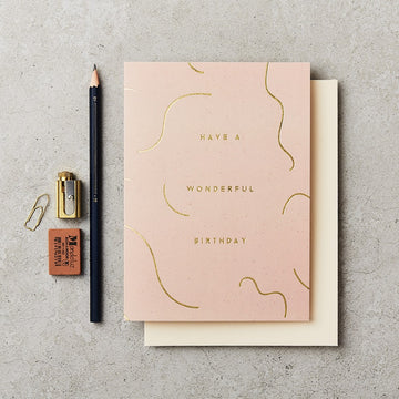 Katie Leamon | Tarjeta de Felicitación Squiggle B-Day