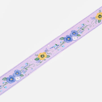 BGM | Foil Embroidered Ribbon Violet Washi Tape