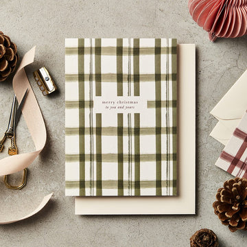 Katie Leamon | Tarjeta Navidad Green Grid