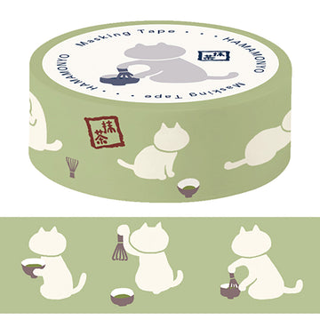 Hamammonyo | Matcha Cat Washi Tape