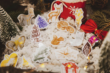 Mo Card | Pegatinas Happy Christmas Warm Cottage