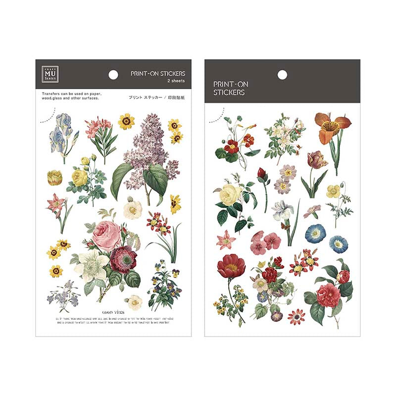 MU LifeStyle | Pegatinas Transferibles 046 Vintage Flower Collection