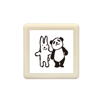 Kodomo No Kao | Sello Entintado Panda and Rabbit