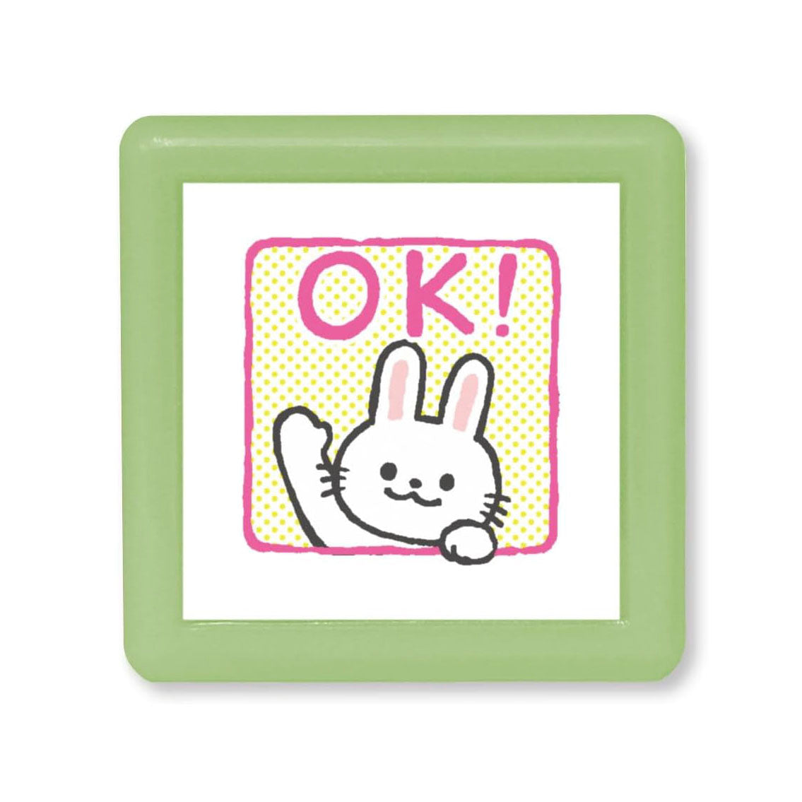 Kodomo No Kao | Sello Entintado Rabbit OK Pink