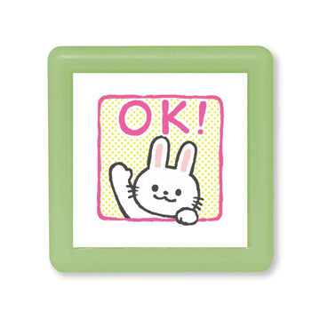 Kodomo No Kao | Sello Entintado Rabbit OK Pink