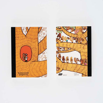 Hobonichi | Bloc De Notas Hobonichi Papers 100%ORANGE: Squirrel Appears