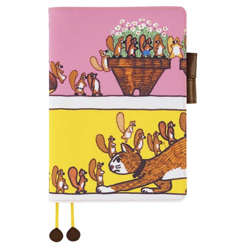 Hobonichi | Agenda Hobonichi Cousin A5 100%ORANGE: Where’s the Squirrel Going 2026