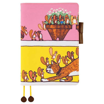 Hobonichi | Agenda Hobonichi Cousin A5 100%ORANGE: Where’s the Squirrel Going 2026