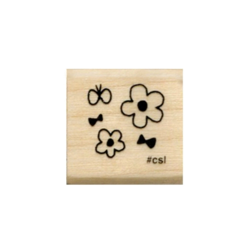 Kodomo No Kao | Sello Mini I Love Stamp Flowers And Butterflies