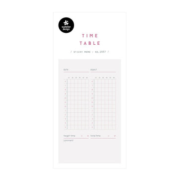 Suatelier | Notas Adhesivas Time Table