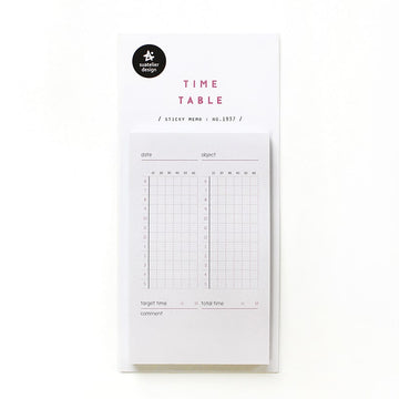 Suatelier | Notas Adhesivas Time Table