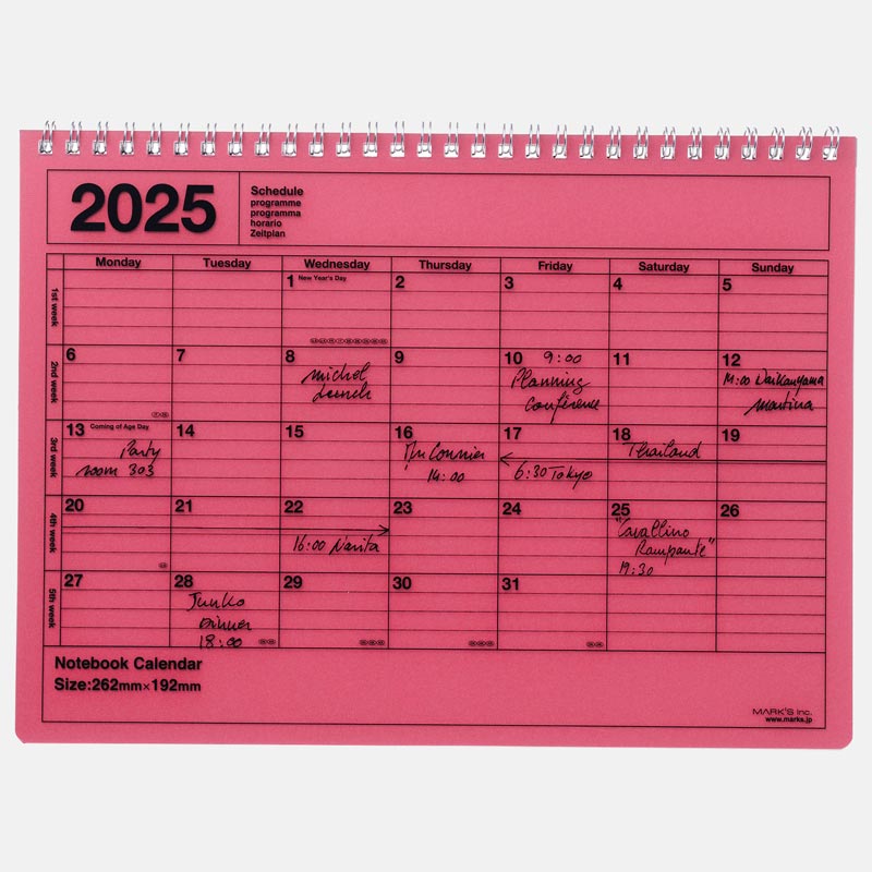 Mark's | Cuaderno Calendario 2025 M Red