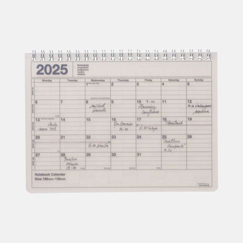 Mark's | Cuaderno Calendario 2025 S Ivory