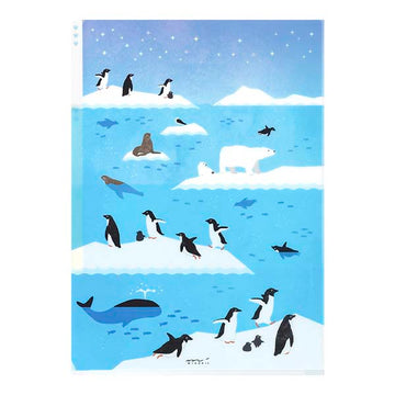 Midori | Portafolios de 3 Compartimentos A4 Sea Creatures