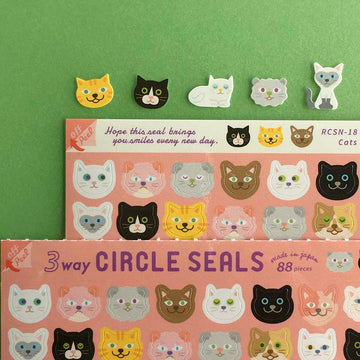 RyuRyu | Pegatinas 3 Way Circle Cat